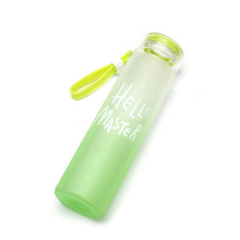 480ml fancy sports glass water bottle with plastic cap for travel outdoor